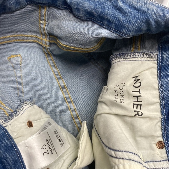 MOTHER THE LOOKER ANKLE FRAY IN WASH READY TO ROLL MID RISE SKINNY JEANS STRETCH - Picture 11 of 13